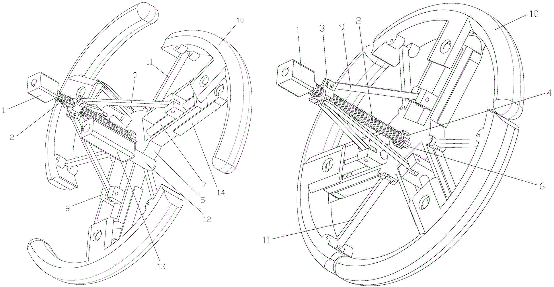 Stilt Type Deformation Wheel patent figures